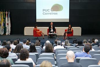 Os professores Maria Inês, Dom Joaquim Mol e Evanilde Martins
