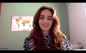 Marina Oliveira, da Arquidiocese de BH, foi uma das palestrantes no Seminário Internacional 