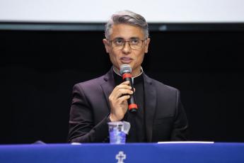 Esta foi a primeira participação do Prof. Dr. Pe. Luís Henrique Eloy e Silva como Reitor em um evento acadêmico